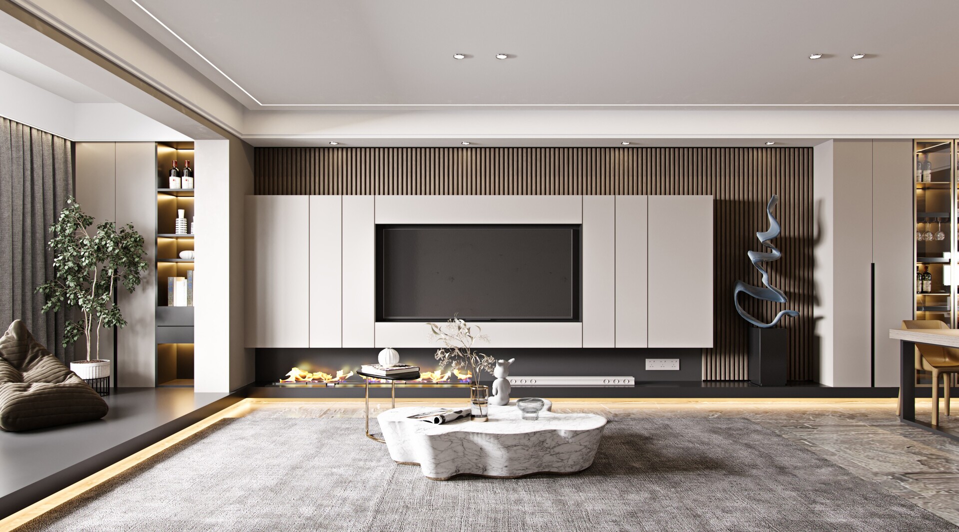 最新款影視墻設(shè)計(jì),打造現(xiàn)代家庭娛樂(lè)中心新潮流