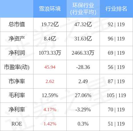 雪浪環境股票行情解析,如何查看走勢并分析趨勢?