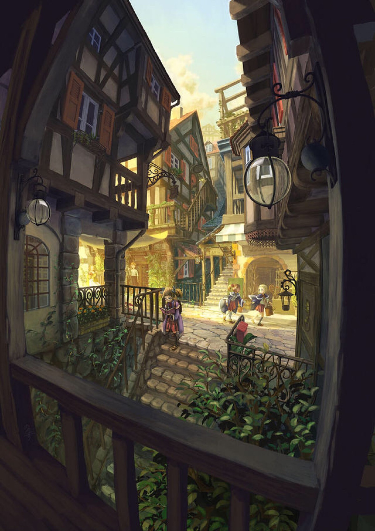 動漫小鎮(zhèn)壁紙，自然美景的探索之旅